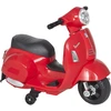 Image de HOMCOM VESPA Moto électrique pour enfants Véhicule électrique 18-36 mois 3 km/h LED Sound Plastique-Métal Rouge 66,5 x 38 x 52 cm