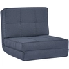 Image de HOMCOM Fauteuil de sol pliable Canapé-lit Chaise de sol 5 positions réglables Fauteuil pliant Canapé-lit Lit simple Bleu foncé 61 x 73 x 58 cm