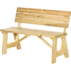 Image de Outsunny Banquette de Jardin 2 Places Banc en Bois jusqu'à 220 kg Banquette de Terrasse avec Dossier Mobilier de Jardin Bois Massif 116 x 56 x 80 cm