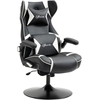 Image de Vinsetto Chaise de gaming, fauteuil de gaming, haut-parleurs intégrés, dossier inclinable, noir+blanc, 69 x 73 x 118cm