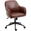 Image de Vinsetto Chaise de bureau, réglable en hauteur, fonction pivotante, 58,5 cm x 62 cm x 91 cm, Braun