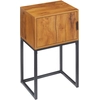 Image de HOMCOM Console au design industriel, Table d'appoint, Buffet, 1 placard, Brun + Noir