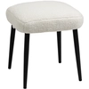 Image de Aosom Tabouret, Tabouret en imitation cachemire, Repose-pieds, Crème-Blanc