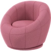 Image de HOMCOM Fauteuil pour enfants Mobilier pour enfants Tabouret, Teddy-Fleece, 60 cm x 56 cm x 48 cm, Rose