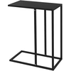 Image de HOMCOM Table d'Appoint pour Ordinateur Portable, Table Basse en Forme de C avec Cadre en Acier, Noir