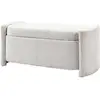 Image de HOMCOM Banc avec Rangement, Banc d'Entrée, Banc à Chaussures, rembourré, 105 cm x 44 cm x 45,5 cm. Crème/Beige