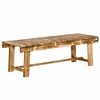 Image de Outsunny Banc de Jardin, Banquette pour 2 Personnes, Rustique, 110 x 38 x 35 cm, Marron Foncé