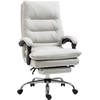 Image de Vinsetto Chaise de Bureau avec Massage, Fonction de Chauffage, Inclinable, Simili Cuir, 65x72x109-117cm, Crème