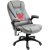Image de Vinsetto Fauteuil de direction avec fonction de massage et chauffage, ergonomique, ajustable, jusqu'à 120kg, Gris