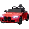 Image de AIYAPLAY Voiture Électrique pour Enfants BMW M4, Son & Lumière, 3-5 km/h, incl. Télécommande, pour 3-5 Ans, Rouge