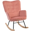 Image de HOMCOM Fauteuil à bascule, Relaxsessel, Schaukelsessel, capacité de charge jusqu'à 120 kg, Polyester, 98 x 71 x 101 cm, Rose