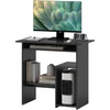 Image de HOMCOM Bureau d'ordinateur, bureau, panneaux de particules, métal, 80 x 45 x 75 cm, noir