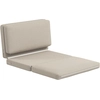 Image de HOMCOM Fauteuil relax pliant 2-en-1, matelas d'invité, divisible, 120 cm large, Beige