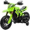 Image de AIYAPLAY Moto électrique pour enfants, 6V Batterie-Antrieb, Roues de support, Klaxon, Bruit de démarrage, 3-8 ans, Vert