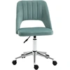 Image de Vinsetto Chaise de bureau ajustable en hauteur avec roulettes, pivotante à 360°, forme de coquille, mousse, 49 x 60 x 79-91 cm, Vert