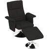 Image de HOMCOM Fauteuil de massage avec repose-pied, dossier inclinable, 78 x 95 x 88 cm, Noir