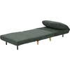 Image de HOMCOM 2-en-1 Fauteuil Convertible Lit d'Appoint, Appui-tête Réglable Velours Côtelé 82 cm x 89 cm x 83 cm Vert