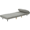 Image de HOMCOM 2-en-1 Fauteuil-lit d'Appoint, appuie-tête réglable Velours Côtelé 82 cm x 8 cm x 83 cm Gris