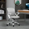 Image de Vinsetto Chaise de Bureau, Chaise de Bureau avec Roulettes, Ergonomique, Réglable en Hauteur, Gris