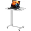 Image de HOMCOM Bureau Debout Ajustable en Hauteur avec 4 Roulettes en Forme de C 65 cm x 48 cm x 70-110 cm Blanc