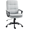 Image de HOMCOM Chaise de bureau, Chaise de bureau, Fonction bascule, réglable en hauteur, jusqu'à 120 kg, Gris