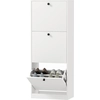 Image de HOMCOM Armoire à chaussures, 3 tiroirs, pour jusqu'à 12 paires de chaussures, Panneau de particules, Blanc