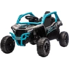 Image de AIYAPLAY Véhicule tout-terrain électrique 12V pour enfants, télécommande, feux LED, musique, klaxon, pour enfants de 3-8 ans, Bleu
