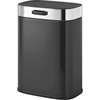 Image de HOMCOM Poubelle, poubelle de cuisine en acier inoxydable avec couvercle restant ouvert, cuve intérieure amovible, 21,5x19,5x30 cm, Noir