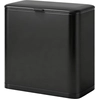 Image de HOMCOM Poubelle 8 L, placable sur pied ou suspendue, acier inoxydable, Noir
