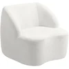 Image de HOMCOM Fauteuil moderne avec rembourrage en polaire, fauteuil rembourré confortable pour salon, chambre à coucher, bureau à domicile, Crème