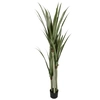 Image de HOMCOM Yucca artificiel grand 190 cm plante artificielle en plastique en pot, 17 x 17 x 190 cm Vert émeraude