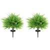 Image de HOMCOM Touffes de fougère de Boston artificielles résistantes aux UV, plantes artificielles avec piquets, lot de 2, 60 cm pour jardin, véranda