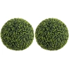 Image de HOMCOM Boules d'eucalyptus artificielles 52 cm en lot de 2, plantes déco résistantes aux UV avec 1086 feuilles pour intérieur et extérieur