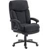 Image de HOMCOM Fauteuil de direction ergonomique Chaise de bureau jusqu'à 200 kg aspect lin, dossier haut,