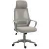 Image de Vinsetto Fauteuil de bureau, fauteuil avec fonction bascule réglable en hauteur avec appuie-tête, soutien lombaire Gris