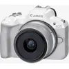 Image de Appareil photo hybride Canon EOS R50, blanc + objectif RF-S 18-45mm F4.5-6.3 IS STM