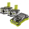 Image de Ryobi Pack 2 x 5.0Ah batteries 18V Lithium+ & chargeur rapide RC18150-250