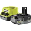 Image de Ryobi Pack chargeur 2,0 A + 1 Batterie Lithium+ 18V ONE+    4,0 Ah RC18120-140XG
