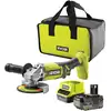 Image de Ryobi Meuleuse d'angle 125 mm sans fil 18V ONE+  (1 x 4.0 Ah) RAG18125-1C40S