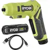 Image de Ryobi Tournevis 4V USB Lithium (1x 2.0 Ah) RSDP4-120G