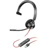 Image de Poly Blackwire 3310 Casque monaural avec microphone USB Noir