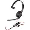 Image de Plantronics Blackwire 5210 Prise casque monoaural 3,5 mm/USB-C Noir