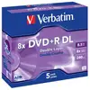 Image de DVD vierge Verbatim VB-DPD55JC double couche 8,5 Go 8x boîte de 5