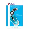 Image de Souris Verbatim Go Mini USB 1000 DPI Bleu Argent avec Câble Rétractable