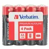 Image de Piles AA Verbatim Alcalines 1,5 V Premium Noir/Rouge Blister 4 Unidades