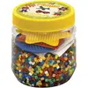 Image de Activités créatives Pot de 4000 pièces avec 3 Plaques Jbm Hama 12,3x12x12 cm