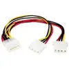 Image de Câble d'alimentation Startech PYO2L Diviseur Y Molex 0,23 m 2x LP4 femelle