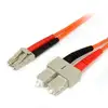 Image de Cable fibre optique StarTech FIBLCSC1 multimode duplex LC-SC 1 m LSZH orange