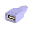 Image de Adaptateur de genre Startech GC46FMKEY USB-A Femelle vers PS/2 Mâle Violet