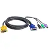 Image de Cable KVM ATEN 1,8 m PS/2-USB SPHD 3 en 1 Noir